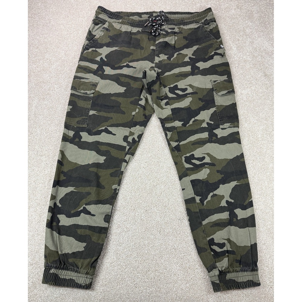 Ecko Unltd. Pants Men's XL Green Military Camo Jogger Gorpcore Streetwear Cargo